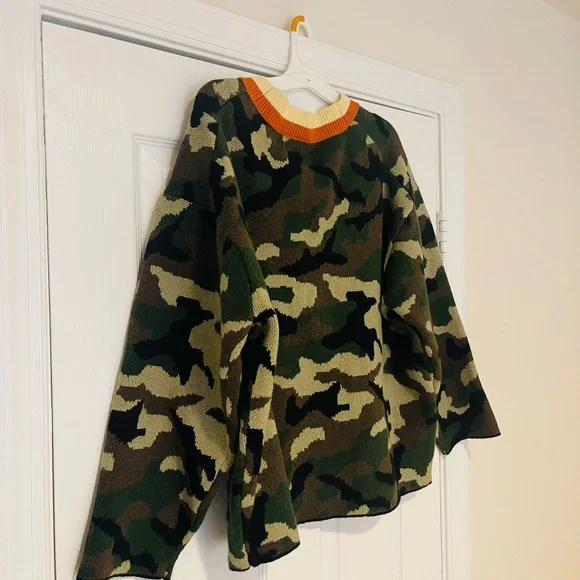 KBB by KAHLANA Women's 'The Slouchy Cardigan' - Olive Camo Size Small - Picture 10 of 11